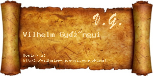 Vilhelm Gyöngyi névjegykártya