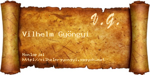 Vilhelm Gyöngyi névjegykártya